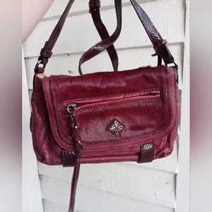 Vera Wang Simply Vera Luxe Leather shoulder bag raspberry volor